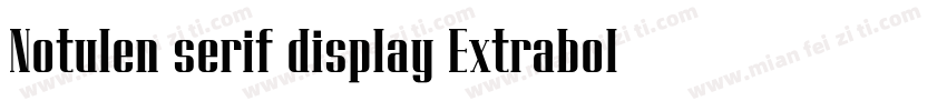 Notulen serif display Extrabold字体转换